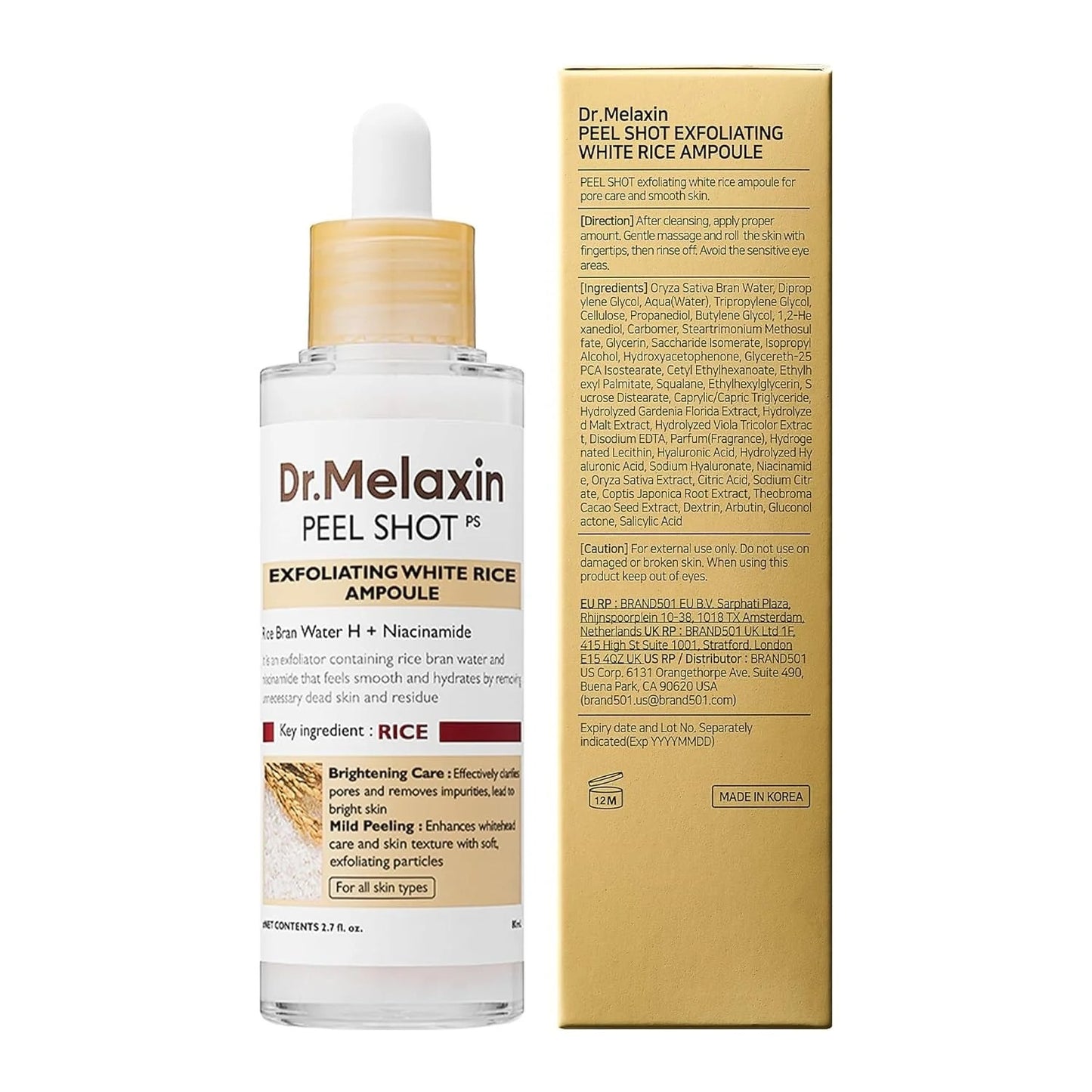 RICE PEEL GLOW SERUM AMPOULE - Dr.Melaxin™