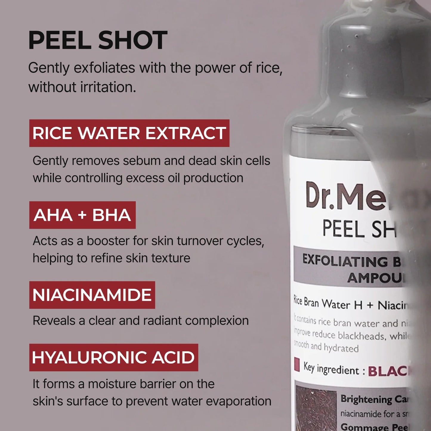 RICE PEEL GLOW SERUM AMPOULE - Dr.Melaxin™